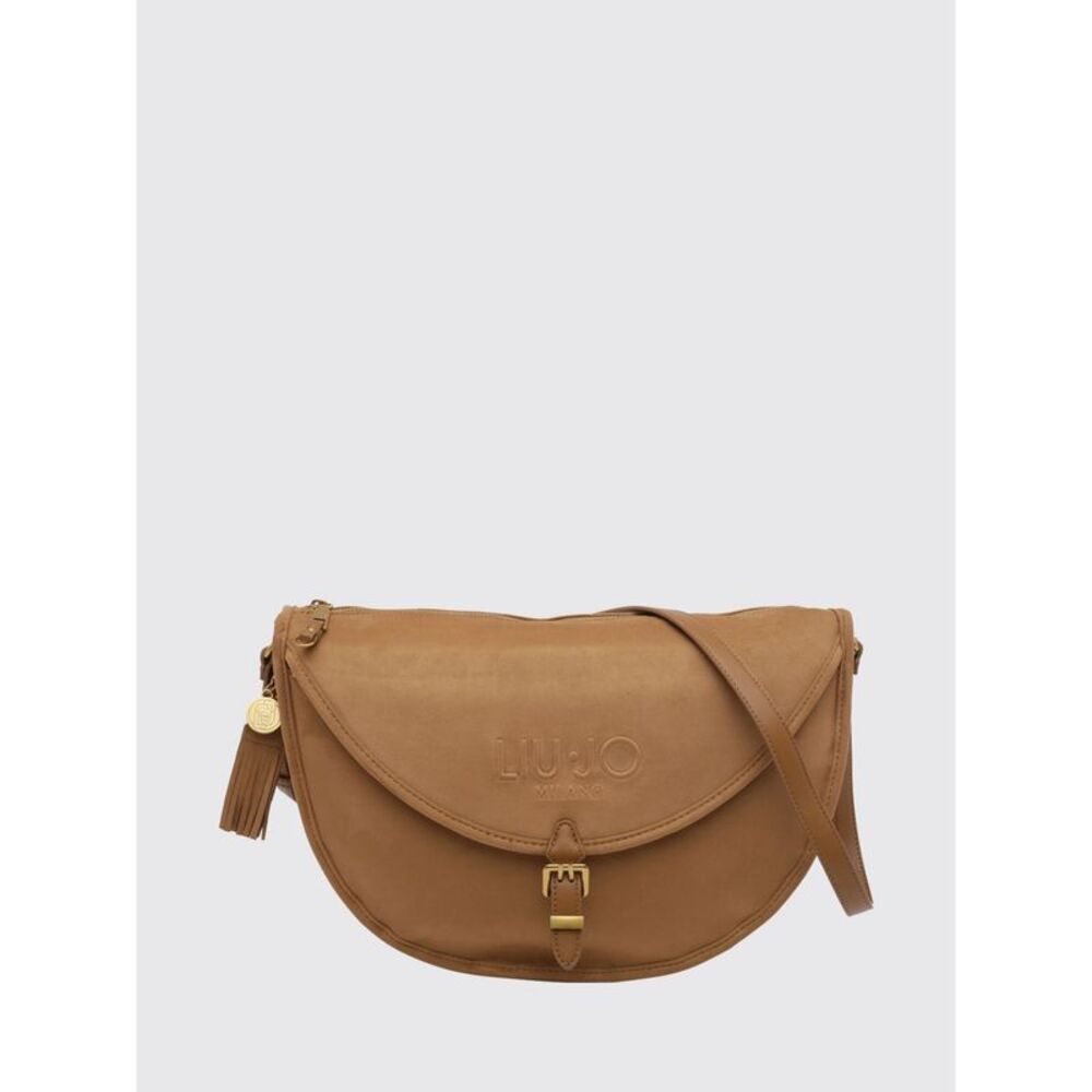 Liu Jo Women Liu Jo Suede-Effect Faux Leather Half-Moon Bag With Flap Closure